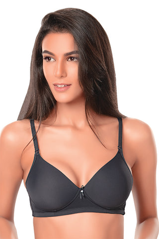 1242  Non Padded T-Shirt  Bra Dark Grey