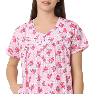 SCH450140 - Cotton Nighty  Regular Pink