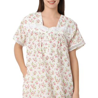 SCH450596 - Cotton Nighty  Regular Pink