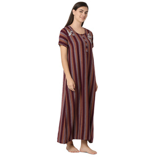 SCH450606 - Cotton Nighty  Regular Wine