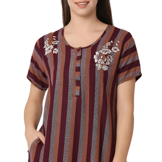 SCH450606 - Cotton Nighty  Regular Wine