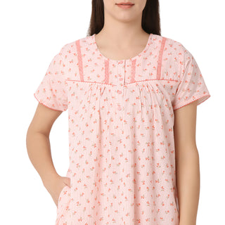 SCH450739 - Cotton Nighty  Regular Peach