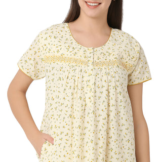 SCH450752 - Cotton Nighty  Regular Yellow