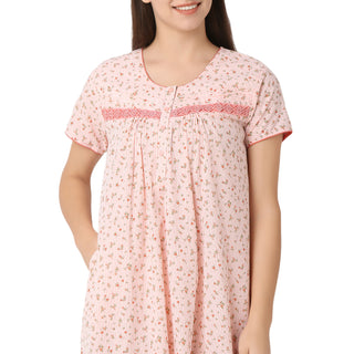 SCH450752 - Cotton Nighty  Regular Peach