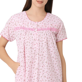 SCH450752 - Cotton Nighty  Regular Pink