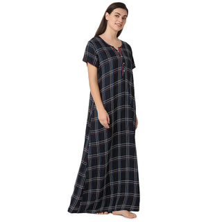 SCR440897 - Rayon Nighty  Regular Blue