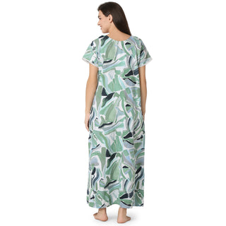 SCR450455 - Cotton Nighty  Regular Green