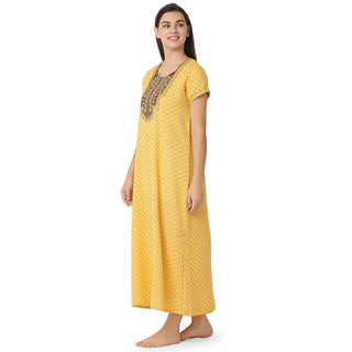 SCR 450570- Cotton Nighty Regular Lemon