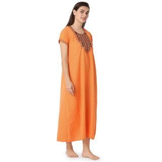 SCR 450570- Cotton Nighty Regular Orange