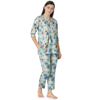 SCH 10783 Reyon Night Suit  Regular Blue