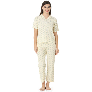 SCH 10806 Cotton Night Suit  Regular Yellow