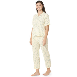 SCH 10806 Cotton Night Suit  Regular Yellow