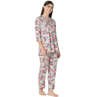 SCR 10784 Reyon Night Suit  Regular Pink