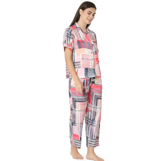 SCR 10812 Cotton Night Suit  Regular Pink