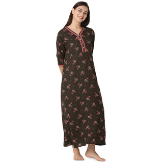 JRB 1922 Rayon Nighty Regular Mehandi