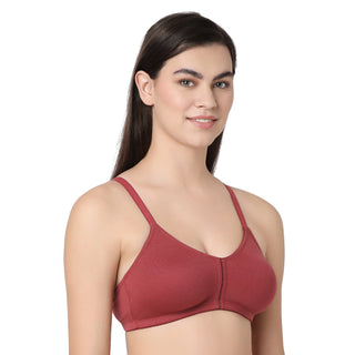 1258  Non Padded T-Shirt  Bra Maroon