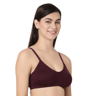 1258  Non Padded T-Shirt  Bra Wine