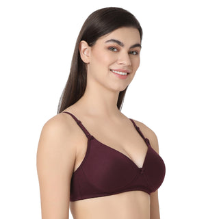 1253  Padded T-Shirt  Bra Wine