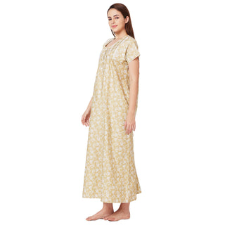 JRB 1874-Assorted Nighty Cotton Print Regular-Cream