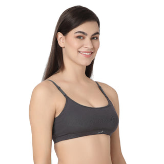 JS 911  Non Padded Sports Bra Dark Grey