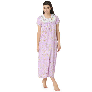 SCH450526 - Cotton Nighty Regular Purple