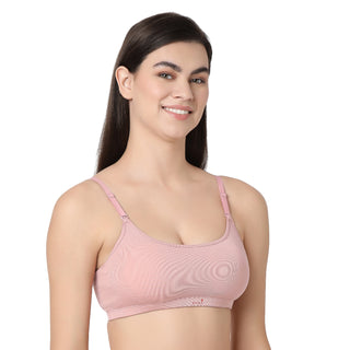 JS 911  Non Padded Sports Bra Peach