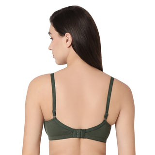 1258  Non Padded T-Shirt  Bra Green