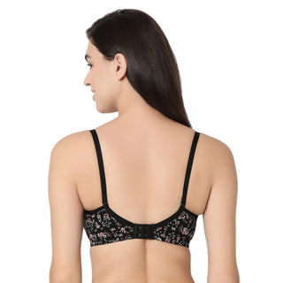 SIMRAN-3  Non Padded Wire Free T-Shirt Bra Black