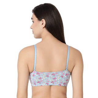 JS 910  Non Padded Low Imapact Sports Bra Sky Blue