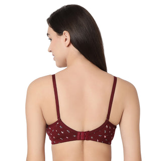 SIMRAN-1  Non Padded Wire Free T-Shirt Bra Maroon