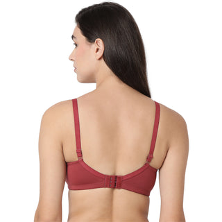 1258  Non Padded T-Shirt  Bra Maroon