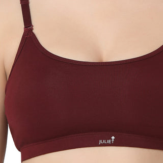 JS 911  Non Padded Sports Bra Maroon