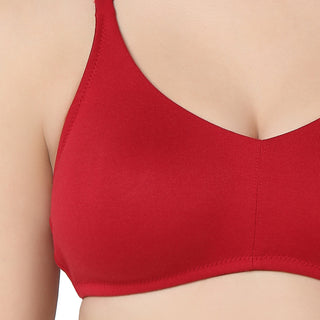 1246  Non Padded T-Shirt  Bra Maroon