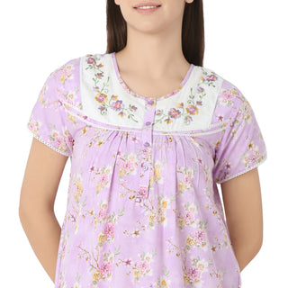 SCH450526 - Cotton Nighty Regular Purple