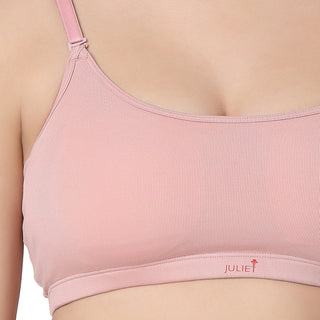 JS 911  Non Padded Sports Bra Peach