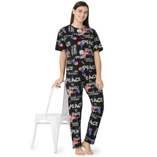 R-CS-19726 Black Empowering Black -Co-ord Set