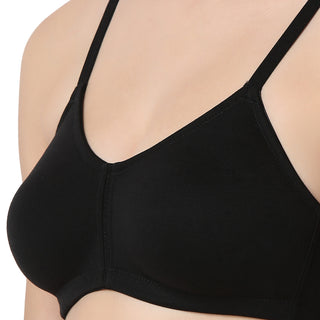 1258  Non Padded T-Shirt  Bra Black