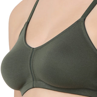 1258  Non Padded T-Shirt  Bra Green