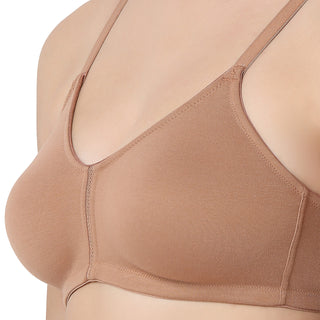 1258  Non Padded T-Shirt  Bra Coffee