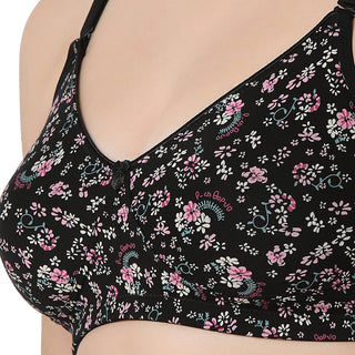 SIMRAN-3  Non Padded T-Shirt Bra Black