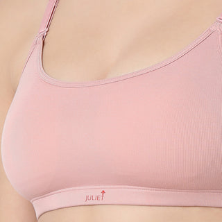 JS 911  Non Padded Sports Bra Peach