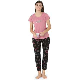 R-PJ-19701  Pink Fashion-Forward Nightwear-Night Suit