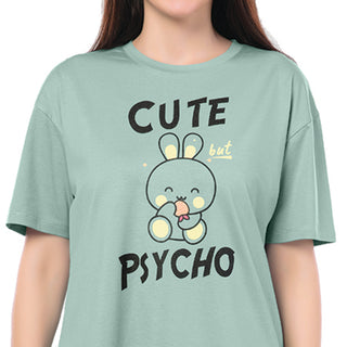 SRF-24078-Cotton-Cutesy Chaos Relaxed Fit T-Shirt-Mint Green