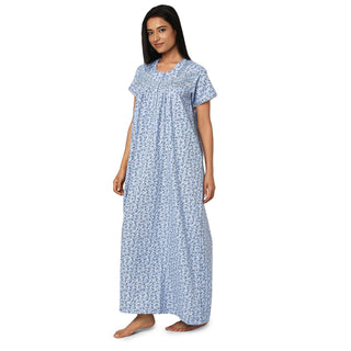 JMF 2241-Cotton Nighty Regular -Blue