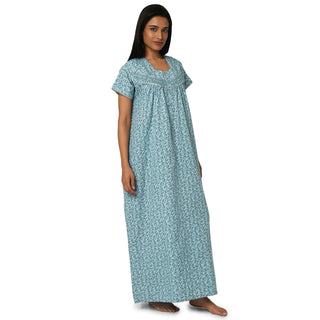 JMF 2241-Cotton Nighty Regular -Green