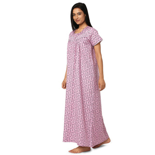 JMF 2241-Cotton Nighty Regular -Pink