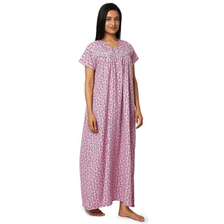 JMF 2241-Cotton Nighty Regular -Pink