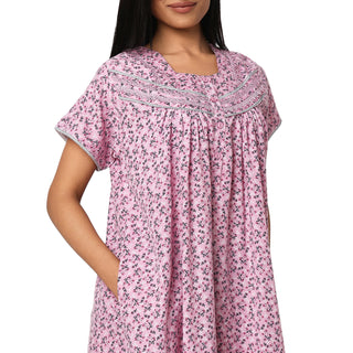 JMF 2241-Cotton Nighty Regular -Pink