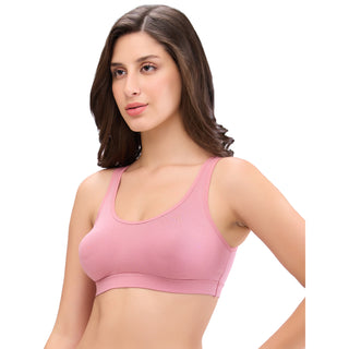 JS 93-Non Padded Solid Low Impact Sports Bra