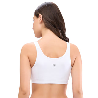 JS 93-Non Padded Solid Low Impact Sports Bra